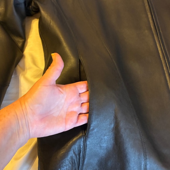 Wilson leather Pelle studio Unisex black jacket size 2X - Picture 13 of 17